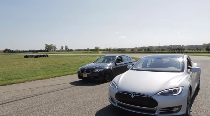 Tesla Model S and BMW M5