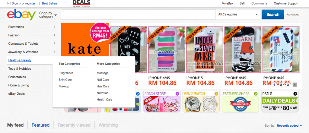 eBay Malaysia Shop by Category