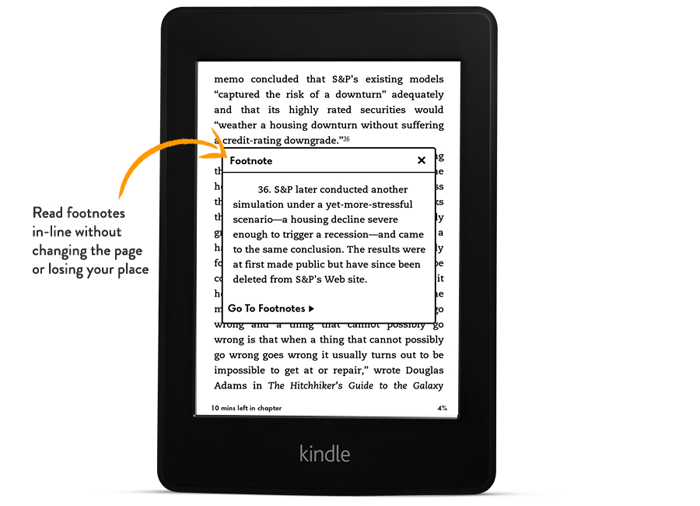 Kindle "Footnotes" Feature Footnotes
