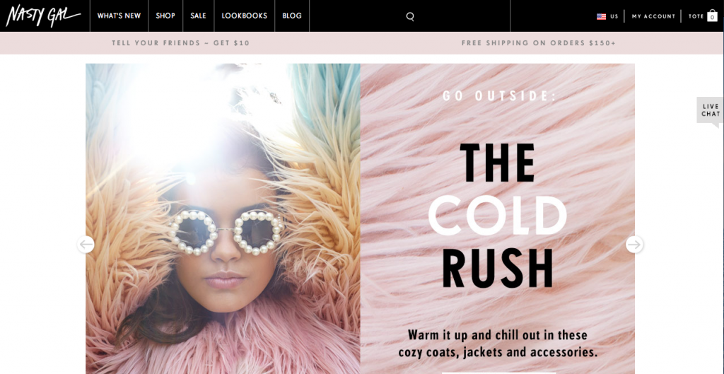 Nasty Gal Home Page