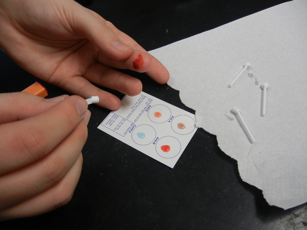Test blood type