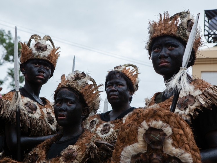 Participants at the Ati-Atihan Festival in Kalibo, Aklan, Philippines