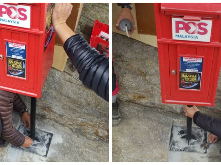 Pos Malaysia’s 3,110th Post Box on Mount Kinabalu