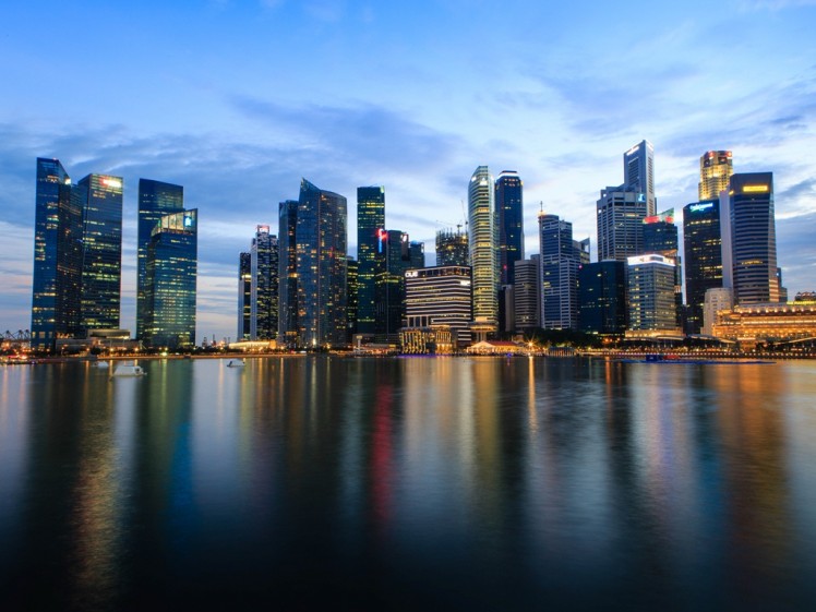 Singapore skyline from Marina Bay