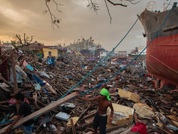 Wreckage in Tacloban City after Super Typhoon Haiyan