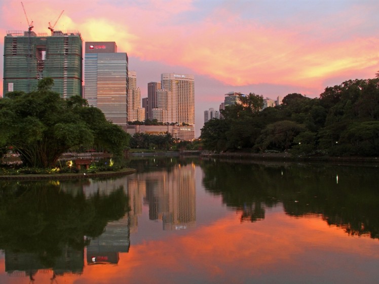 MAL7577 Lake Garden and Sentral at sunset