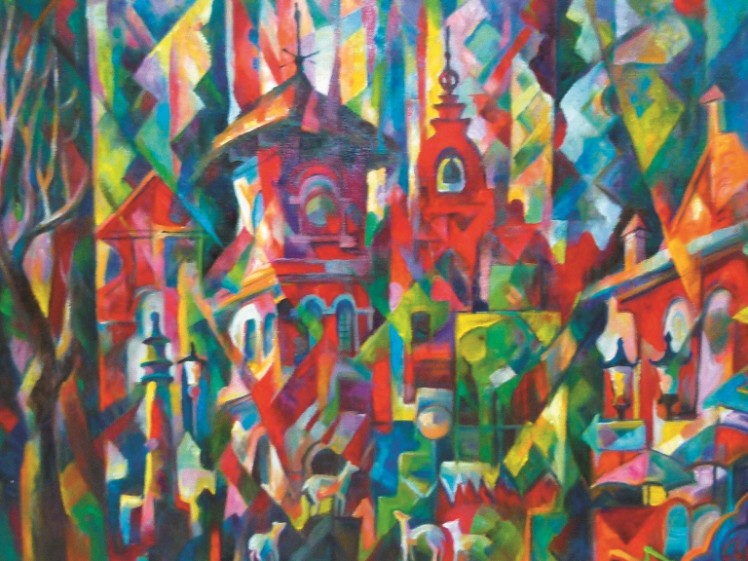 Chiang Shih wen Clock tower Malaka 2010 oil on canvas 100x100cm