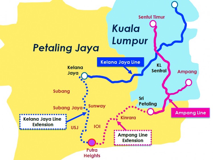 LRT Lines Extension Map