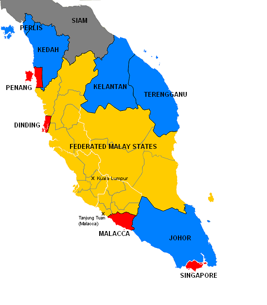 historical map 1 - british malaya