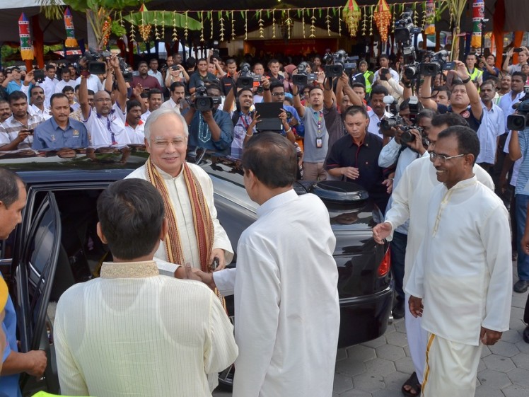 Malaysia Prime Minister Najib Razak at a Deepavali event in November 2013