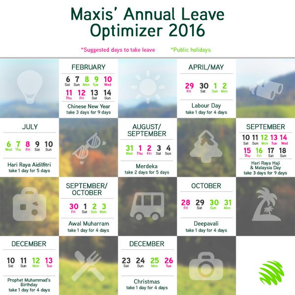 maxis annual leave optimiser