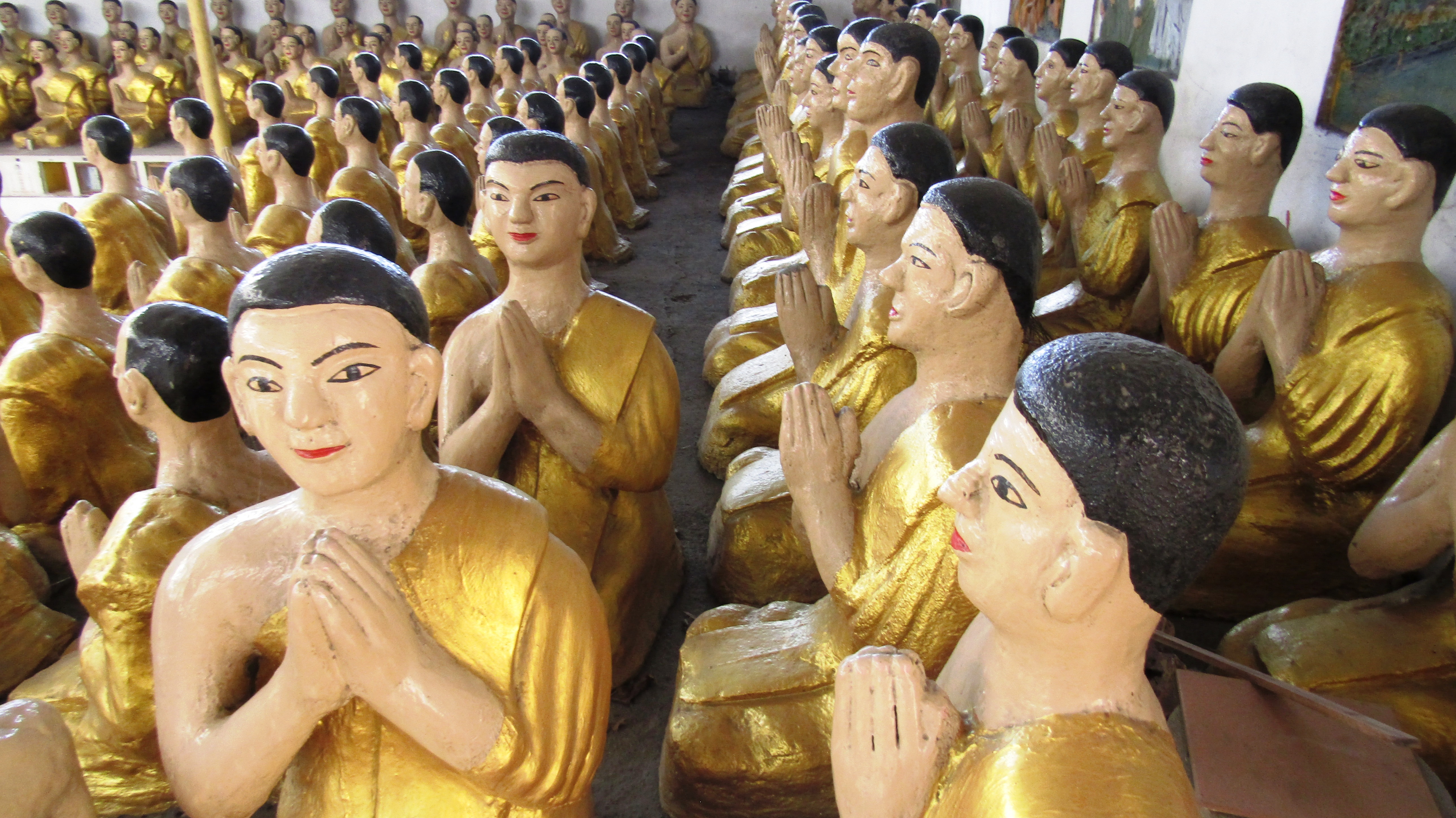 Monks in golden robes