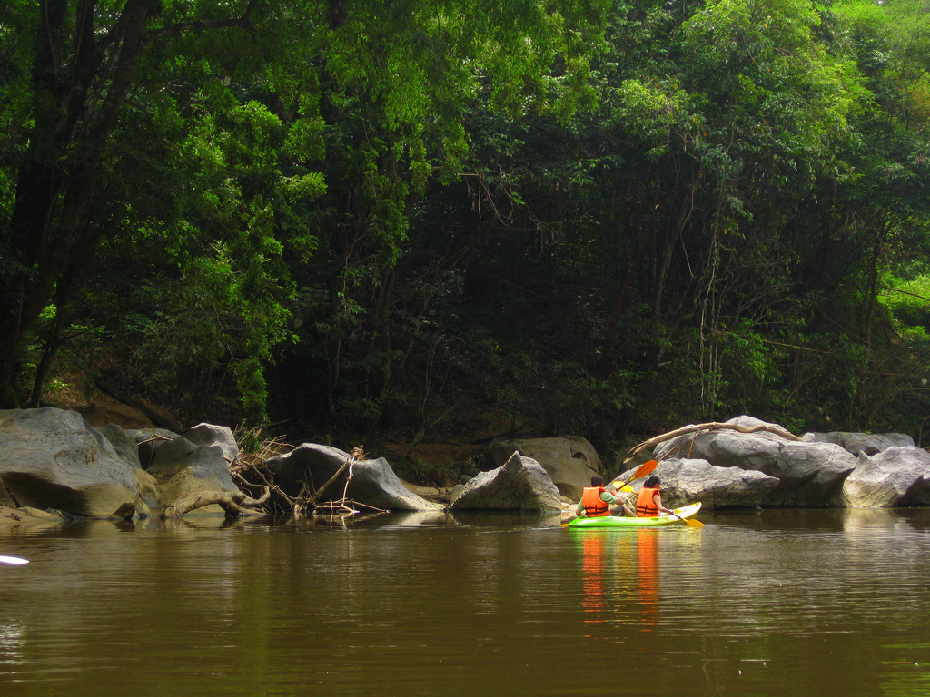 Kayaking along Sarawak River | Photo credit: Chang'r