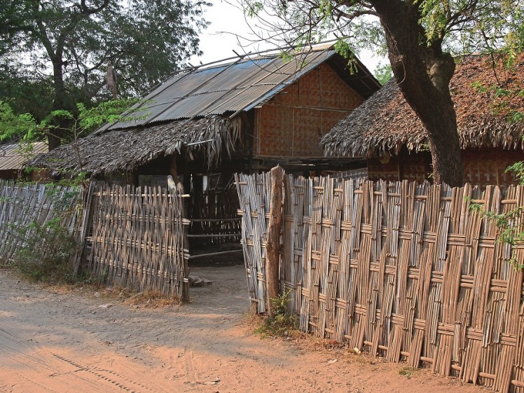 A village of bamboo and thatch