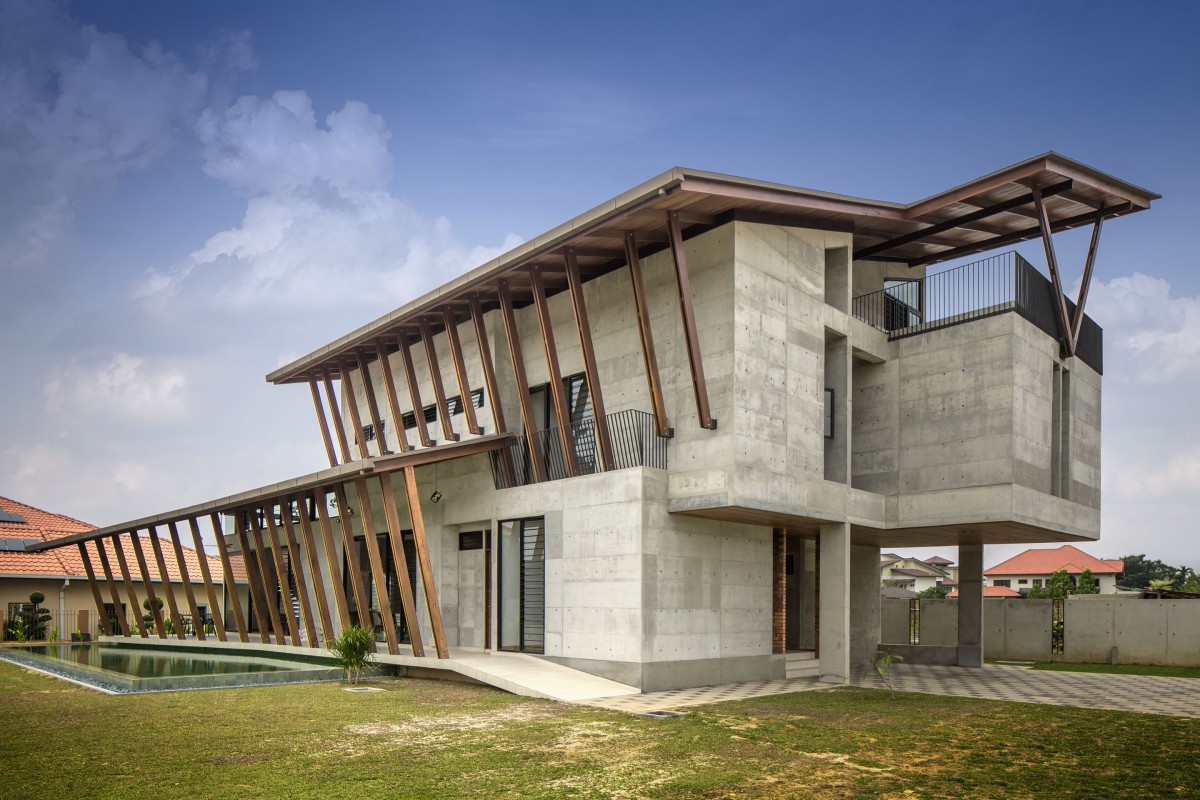 Raw concrete external walls