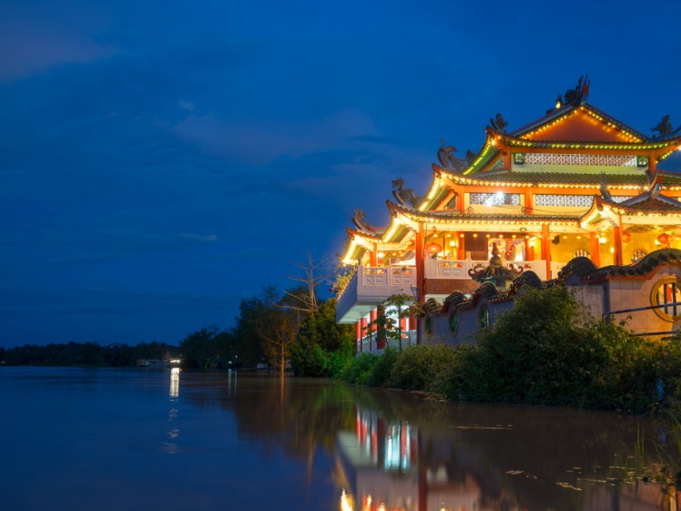 Sri Aman Chinese on Batang Lupar river in Sarawak