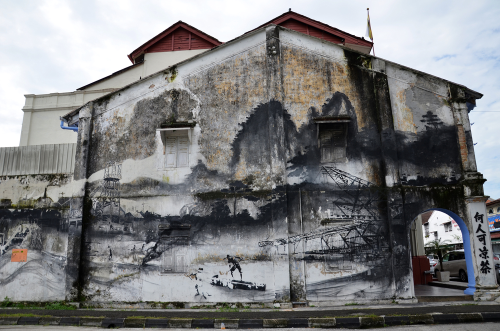 ipoh wall art tin mining