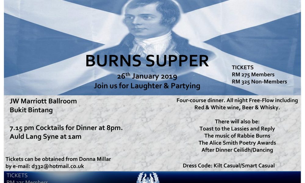 Burns Supper by the Selangor St. Andrew's Society - ExpatGo
