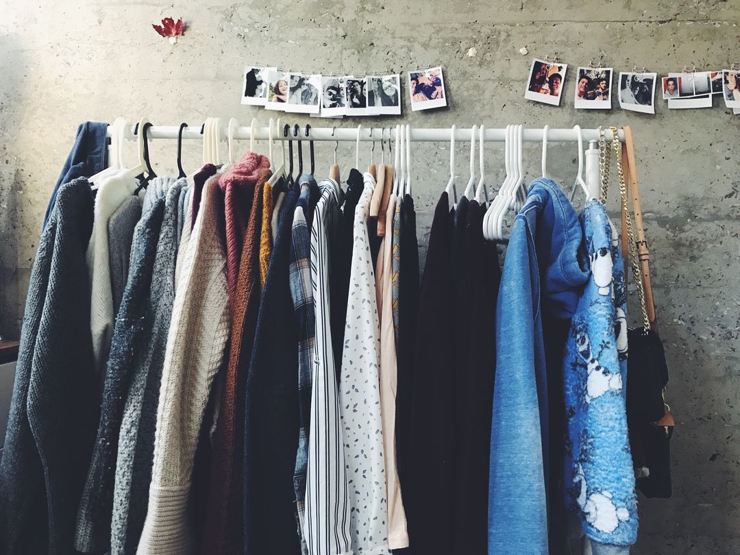 thrift clothes rack