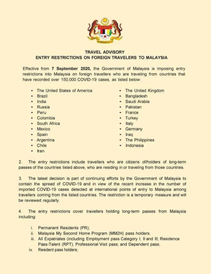 Malaysia Changes Course And Relaxes 23 Country Entry Ban Slightly Expatgo